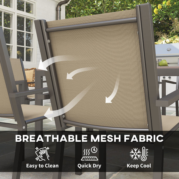 7-piece outdoor dining set with rectangular table