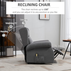 Electric Recliner Lift Chair with Footrest, Grey