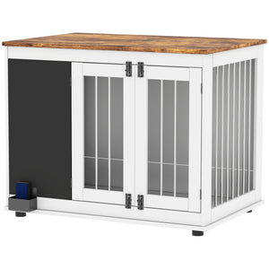 39" hutch with blackboard, three doors, white