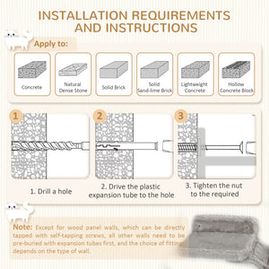 Cat climbing wall with scratching post, grey