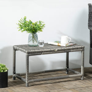 Wicker garden side table