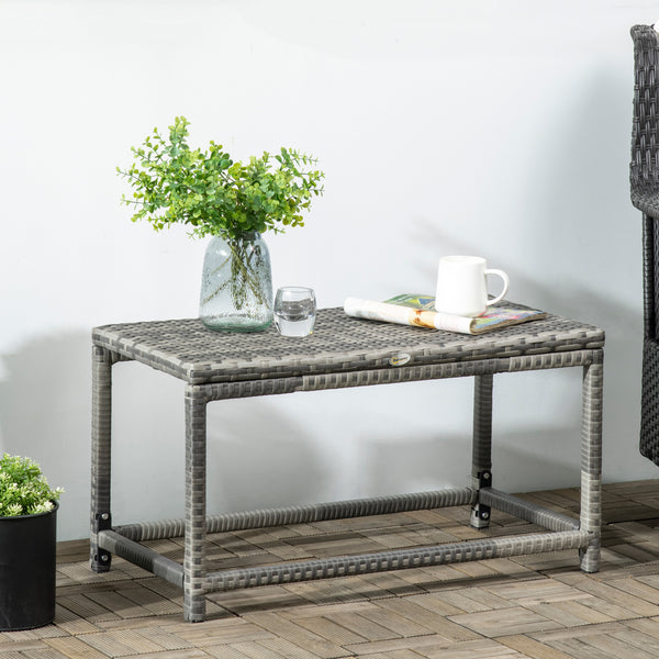 Wicker garden side table
