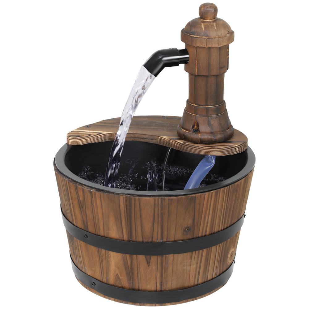 Garden Fountain with Electric Pump for Porch, Patio, Yard, Carbonized