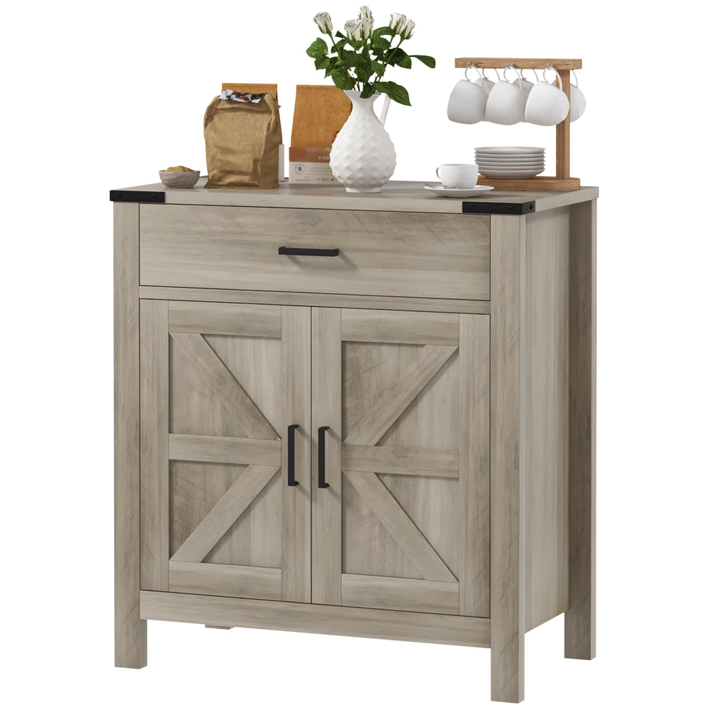 Country-style sideboard with drawer and shelf
