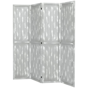 Folding room divider screen, gray