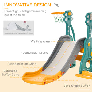 4-in-1 Slide and Swing Set for Kids
