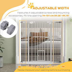 Easy-open indoor safety gate, white