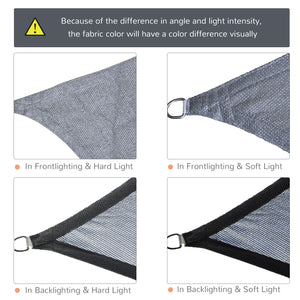 Rectangular outdoor shade sail – UV protection, grey