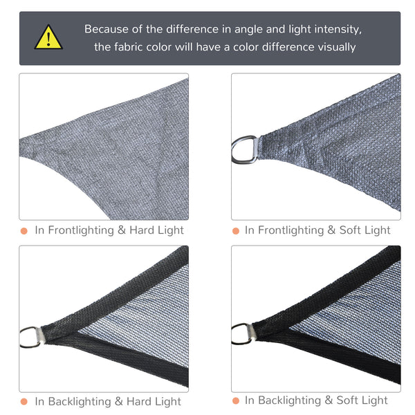 Rectangular outdoor shade sail – UV protection, grey