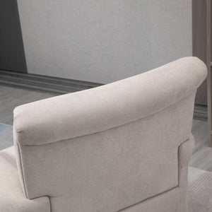 Upholstered accent chair with soft velvet fabric, grey