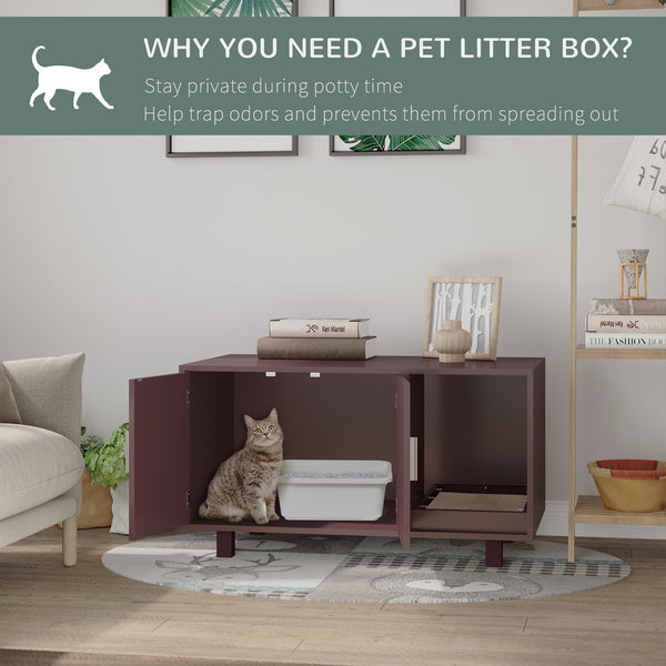 Litter box cabinet, brown