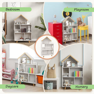 3-Tier Dollhouse Bookcase, White