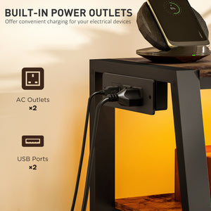 TV stand with stand and power outlet, swivel with LED lighting for 32 to 70 inch TVs