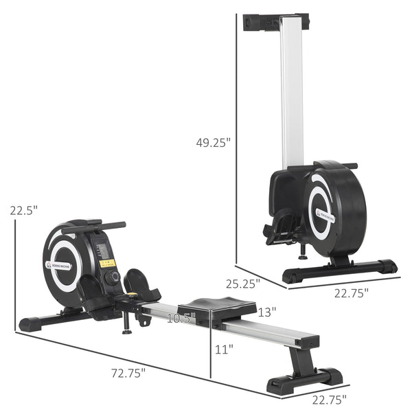 Adjustable Resistance Magnetic Rower with Digital LCD Display