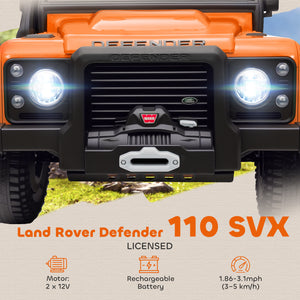 Licensed Land Rover 12V with remote control, orange