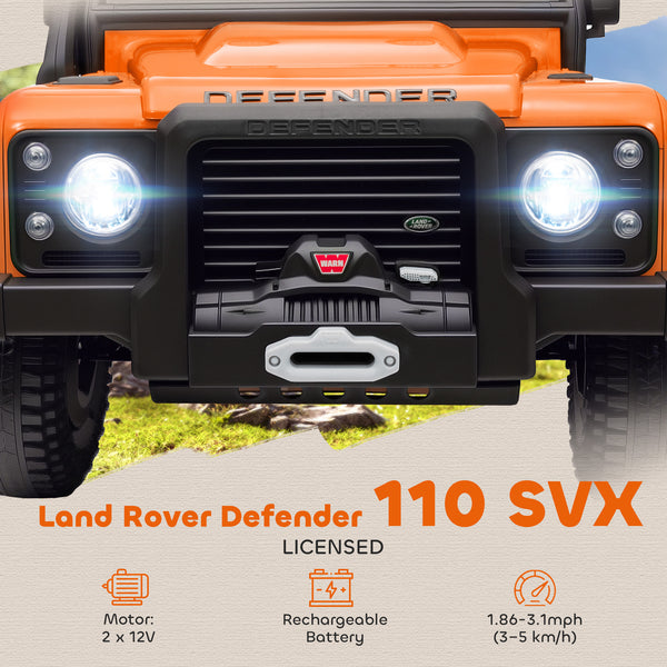 Licensed Land Rover 12V with remote control, orange