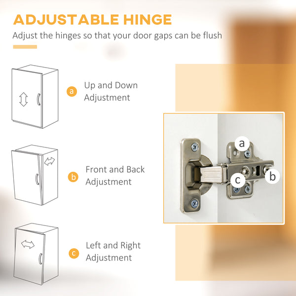 Storage unit with 2 cupboards, 3 drawers and open worktop, white