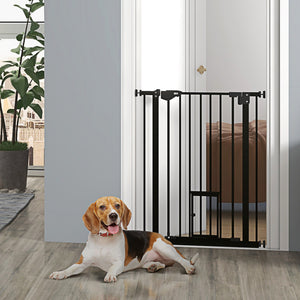 Easy Open Indoor Pet Gate, Black