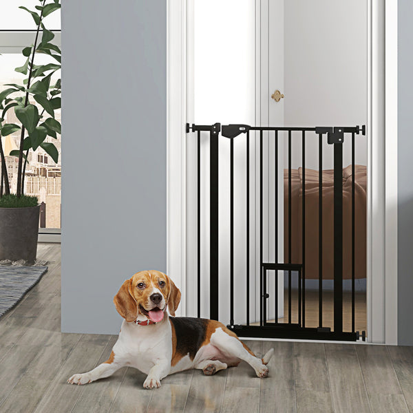 Easy Open Indoor Pet Gate, Black