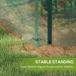 Protective cage for plants, green