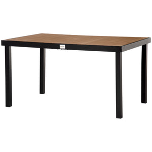 Aluminum outdoor dining table for 6 people