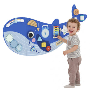 13-in-1 Whale Wall Activity Panel, Blue