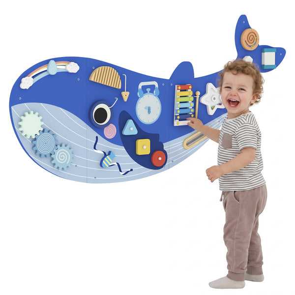 13-in-1 Whale Wall Activity Panel, Blue