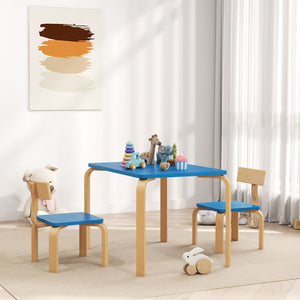 Table and 2 chairs set, blue