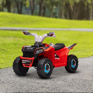 6V Quad for children with wear-resistant wheels, red