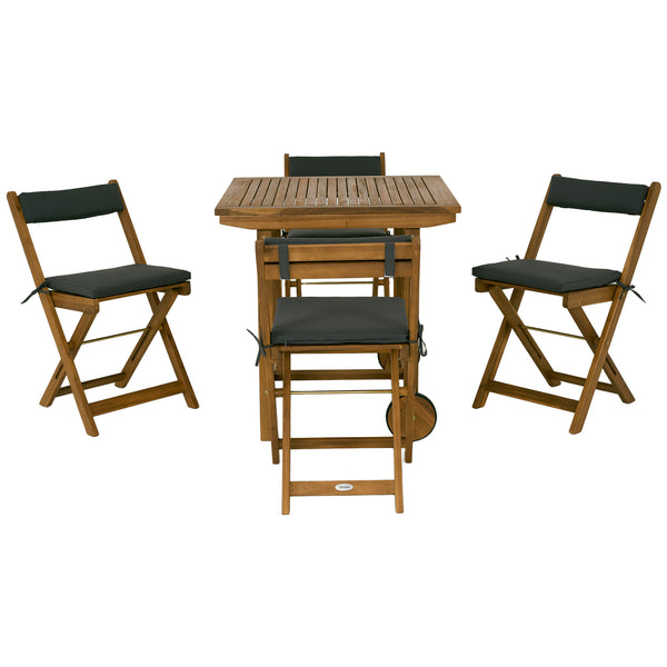 5-piece wooden dining set