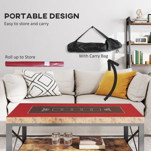 12-player poker mat, red