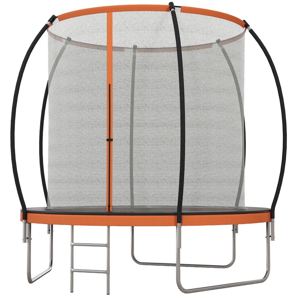 10ft Trampoline with Enclosure Net and Ladder, Orange