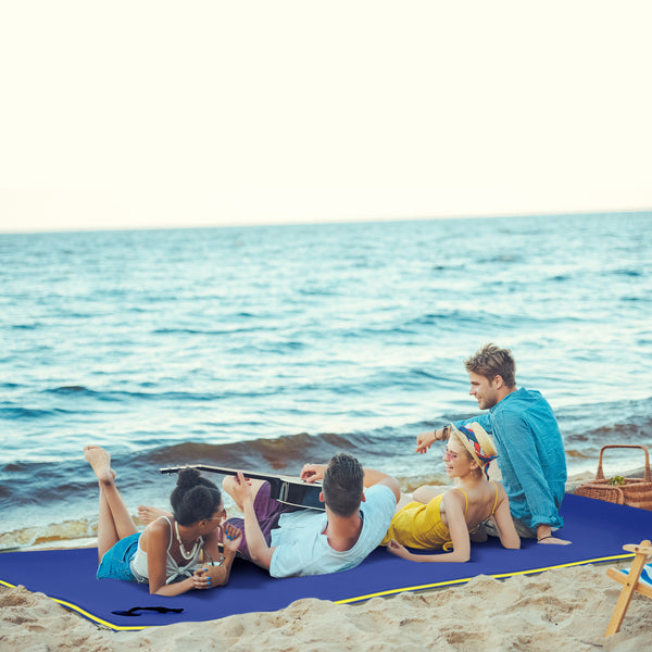 Roll-up floating mat, blue
