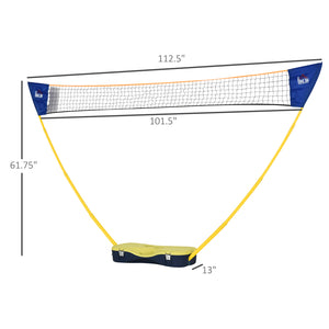 Portable badminton set with net 
