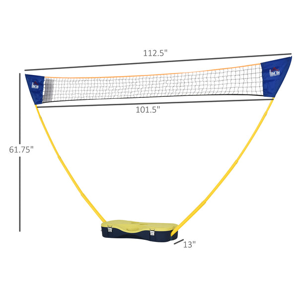 Portable badminton set with net 