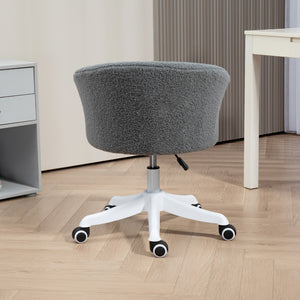 Soft, armless office chair with adjustable height, grey