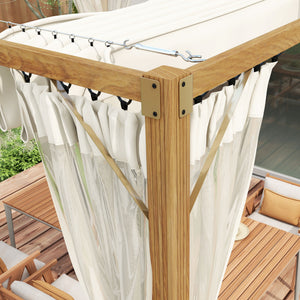 Retractable pergola 10 x 10 with mosquito nets