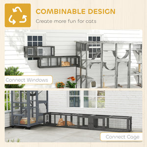 Modular cat tunnel, dark grey