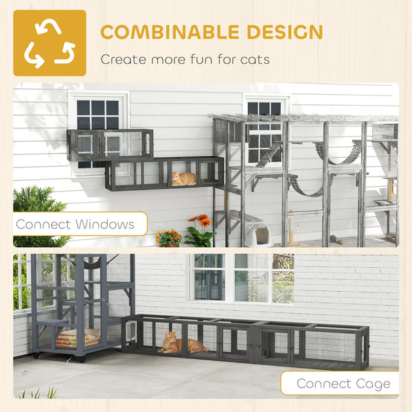 Modular cat tunnel, dark grey