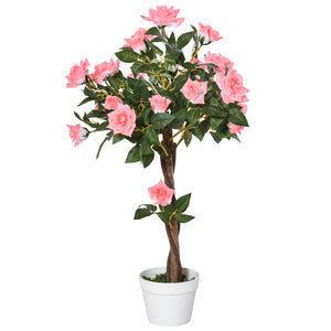 Artificial plant, 90cm, flowering rose in a pot, fake plant for indoor decoration