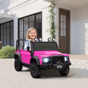 Licensed Land Rover 12V with remote control, pink