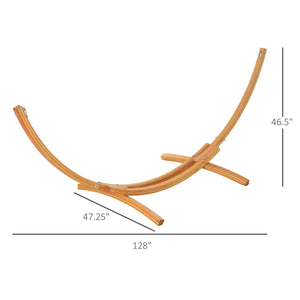 11' Wooden Hammock Stand with Curved Arc, 264 lb Capacity