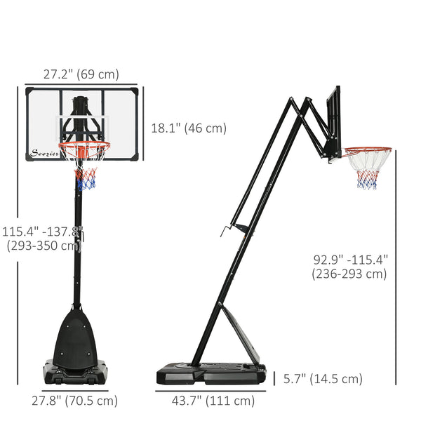 Portable Outdoor Basketball Hoop with Stand and Backboard