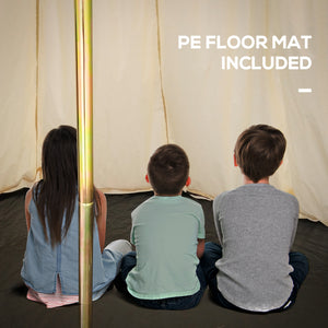 Family teepee in beige canvas