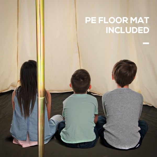 Family teepee in beige canvas