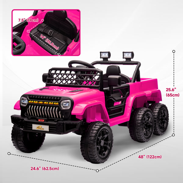 12V 4WD Remote Control Car, Pink