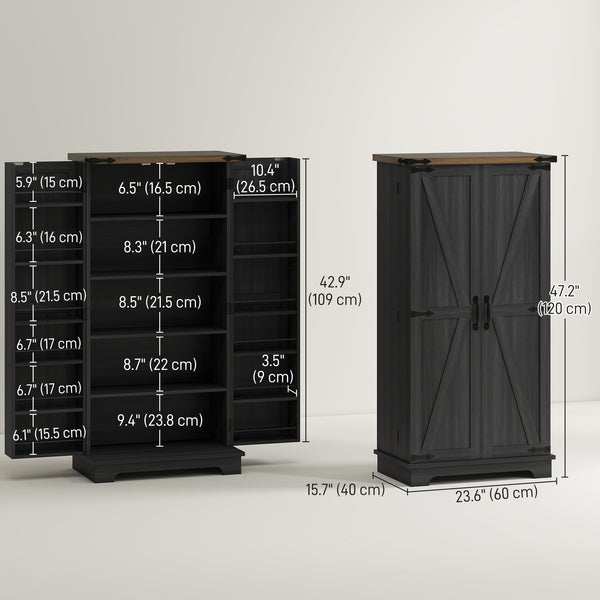 Pantry Storage Cabinet, Black