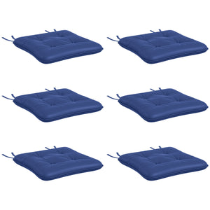 6-Piece Replacement Cushions, for Outdoor Patio Chair with Ties, Tufted, Dark Blue