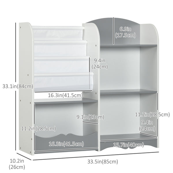 Toy storage shelf, gray