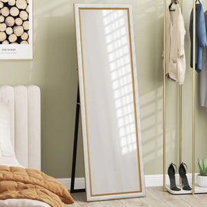 Silver framed floor or wall mirror for bedrooms